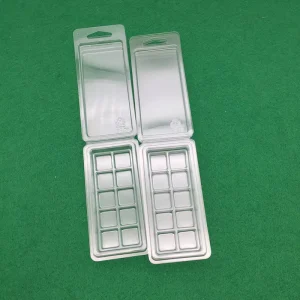 10 Cell Wax Melts Bar Mold Clamshell Packaging for Wax Melts