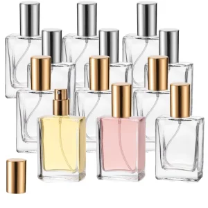 100-Piece Long Thin Clear Glass Perfume Bottles 30ml 50ml 100ml with Lid Pump Sprayer Screen Printing for Reed Diffuser