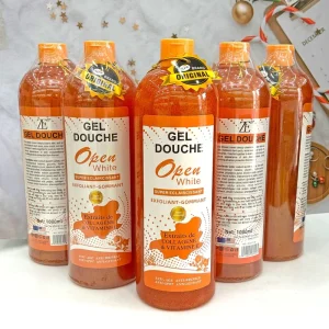 1000ml Lasting Fragrance Deep Cleansing Moisturizing Vitamin E Collagen Rose Exfoliating Scrub Shower Gel Body Wash Lightening