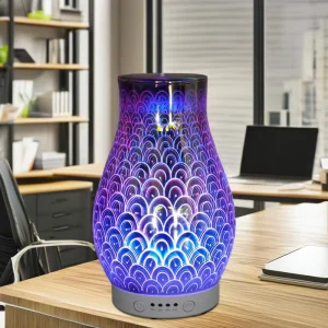 100ML Ultrasonic Humidifier with Humidistat Portable Tabletop Electric Aroma Diffuser for Household Hotel and Car Use