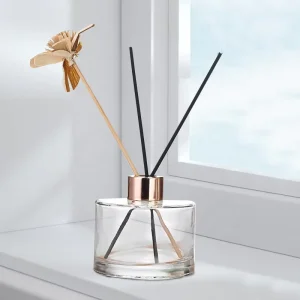 100ml 200ml 500ml Flint Round Glass Room Fragrance Reed Diffuser Set Bottles