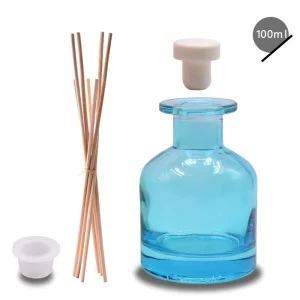 100ml Blue Reed Diffuser Stick Glass Bottles with Stopper