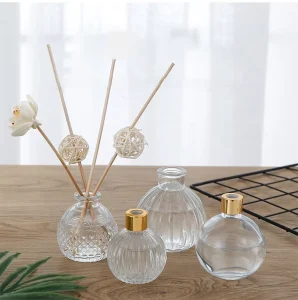 100ml Clear Round Empty Refillable Reed Diffuser Glass Bottle