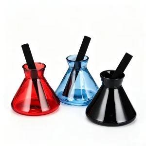 100ml Eco-Friendly Alcohol-Free Paraben-Free Conical Flask Reed Diffuser with Black Reed and Wood and Glass Bottle