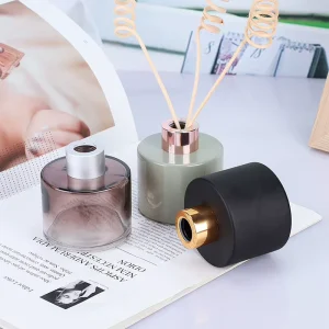 100ml Empty Essential Oil Bottle Ceramic Round Home Decor Perfume Bottle Reed Diffuser Bottle