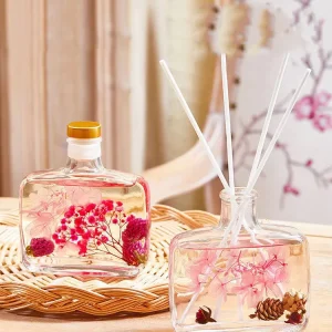 100ml Glass BPA-Free Home Fragrance Perfume Dried Everlasting Flower Essential Oil Flameless Reed Diffuser