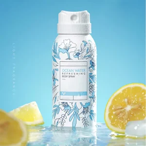 100ml OEM ODM Custom Antiperspirant Perfume Body Deodorant Spray Spicy Fresh Oceans Fragrance 0% Alcohol Deodorization