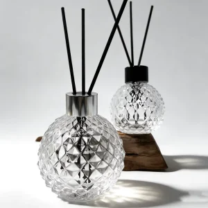 100ml Round Empty Glass Reed Diffuser Bottle with Screw Cap for Fragrance