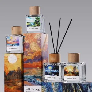 100ml Series Home Essential Oil Aroma Reed Diffuser with Rattan Sticks