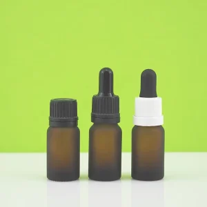 10ML Green amber frosted plifter proof dropper essential oil bottle