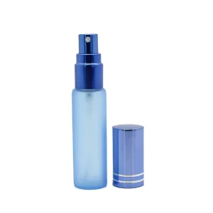 10ml Empty Frosted Glass Pocket Perfume Bottle with Aluminum Pump Sprayer and Cap Glass Perfume Atomizer
