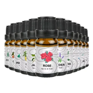 10ml Water Soluble Natural Plant Oil Fragrance Essential Oil for Perfumery Diffuser Use Relax Fresh Air GMP Certified Private