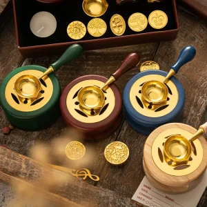 12 Colors Sealing Wax Furnace DIY Custom Color Wax Seal Melting Stove