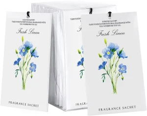 12 Pack Linen Scented Sachets Long Lasting Drawer Air Freshener for Home Powder Shape Closet Deodorizers with Fresh Scents