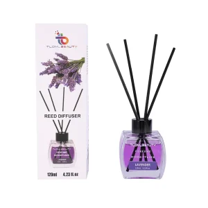 120ML Long Lasting BPA Free Liquid Natural Essential Oil Reed Diffuser Glass Wood Alcohol Free Aromatherapy Home Office Hotel