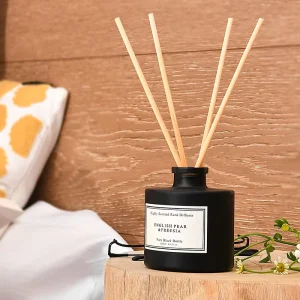 120ml Eco Friendly Luxury Perfume Oil Reed Diffuser with Glass Bottle Rattan Sticks Customized Scents Private Logo & Packaging