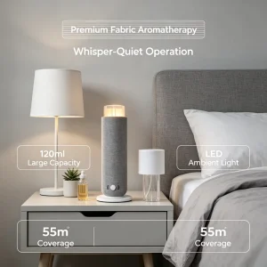 120ml Electric Smart Waterless Nebulizing Aroma Diffuser App-Controlled LED Scent Machine for Home Hotel Office and Commercial Use