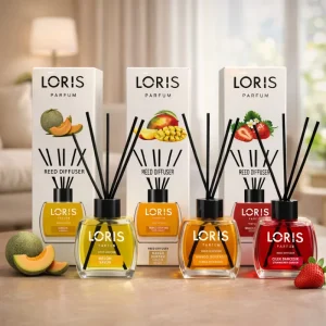 120ml Glass Cylinder Reed Diffuser Alcohol-Free Essential Oil Apple Mango Strawberry Fragrance