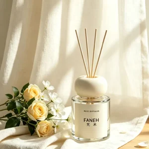 120ml Minimalist Glass Reed Diffuser Gift Set Long Lasting Fragrance for Bedroom Aromatherapy