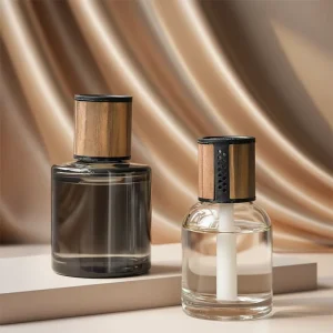 120ml Refillable Glass Car Reed Diffuser Bottle with Screw Cap and Screen Printing