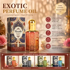 12ml Arabic Perfume Oil Long Lasting Floral Fragrance for Women Exotic Roll on Perfume Gift Set