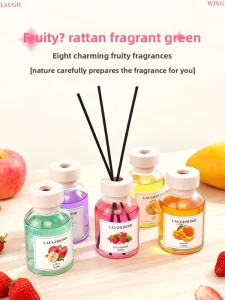 130ml Fruit Aroma Reed Diffuser with Natural Essential Oils and Colorful Liquid for Home