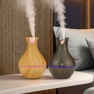 130ml USB Electric Aroma Essential Oil Diffuser Ultrasonic Air Humidifier Wood Grain LED Lights Aroma Diffuser for Home
