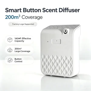 140ml Wall-Mounted or Tabletop Waterless Two-Fluid Diffuser with Mechanical Timer for Home and Commercial Use