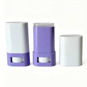 15/20g PP Plastic Deodorant Stick Container Empty Twist Up Refillable Solid Antiperspirant Lotion Stick Tube Oval Shape Cosmetic
