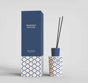 150 ml Private Label Custom OEM Reed Diffuser Set with Patterned Coated Bottle and Home Fragrance