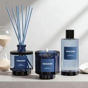 150g Glass Candle Jar 200ml Empty Aromatherapy Fragrance Diffuser Jar Set With Perfume Fine Mist Spray Bottle