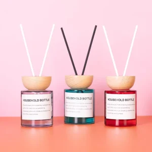 150m Glass Aromatherapy Reed Diffuser Bottle, Colorful, Empty