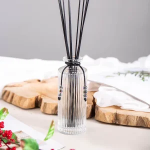 150ml Decorative Transparent Glass Reed Diffuser with Fragrance and Sticks