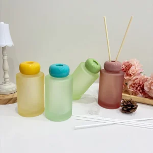 150ml Luxury Aroma Diffuser Glass Bottle Empty Green Yellow Diffuser Bottle Luxury Reed Diffuser Bottle With Screw Cap