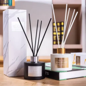 150ml Matte Round Glass Reed Diffuser Bottle with Essential Oil Fragrance