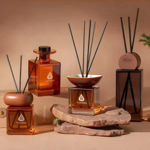 150ml Square Amber Glass Reed Diffuser Bottle