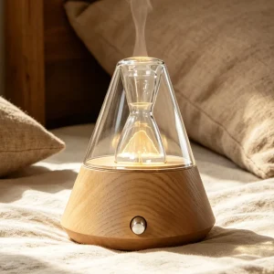 15Ml Rubber Wood Pp Material Essential Oil Diffuser With 3 Mode Timer for Bedroom Decoration