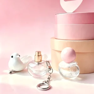 15ml Fine Mist Spray Glass Perfume Bottles Skin Care Packaging with Protective Clip Cap Logo Customizable
