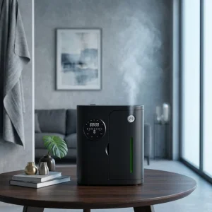 160ml Dual Purpose Wall Mount Tabletop Aroma Diffuser 35dB Quiet App Controlled Two Fluid Waterless Operation Touch Control