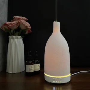 160ml Electric Aroma Diffuser 8 Color Ceramic Design Humidifier Air Purifier Night Lamp Adjustable Timer 15 40 Home Essential