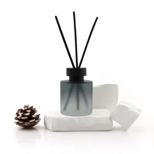 160ml Frosted Grey Round Glass Reed Diffuser Bottle with Screw Cap