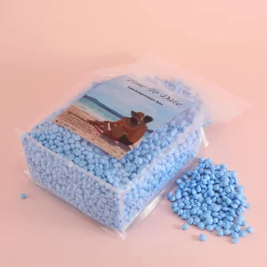 1kg Rosin Free Formulas Low Melting Point Strong Viscosity Blue Macaron Color Hypoallergenic Depilatory Wax Beads