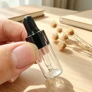 1ml 2ml 3ml 5ml Mini Clear Glass Dropper Bottle Empty Small Sample Vial for Essential Oil & Perfume