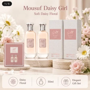 2 Bottles Mousuf Daisy Girl Women Floral Scent Elegant Long Lasting Ladies Perfume Packaging 50ml Gift Set