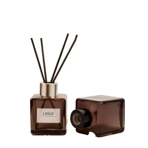 200ml Clear Transparent Black Empty Square Aroma Reed Diffuser Glass Bottles