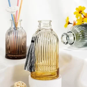 200ml Crimp Neck Cylinder Stopper Color Painted Aroma Glass Bottle with Reed Diffuser Beautiful Design Special Shape