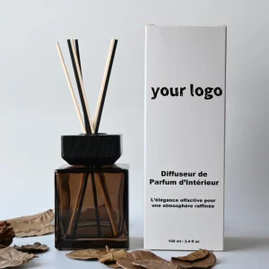200ml Essential Oil Reed Diffuser Bottle, Empty Amber Glass, Custom Package