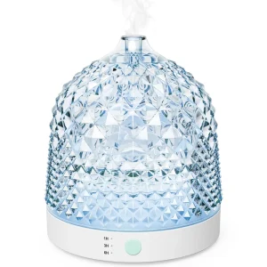 200ml Ultrasonic Aroma Diffuser with Glass Reservoir Auto-Off Timer