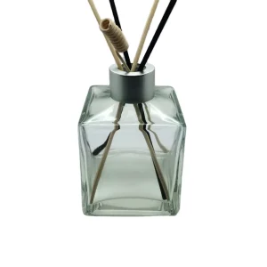 200ml clear square Reed Empty Perfume Glass Bottle Diffuser Bottle for Aroma Fragrance With Sticks