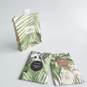 20g Custom Fragrance Scented Sachets in Display Box Art Deco Design Multi piece Packaging for Home Clothing Aromatherapy